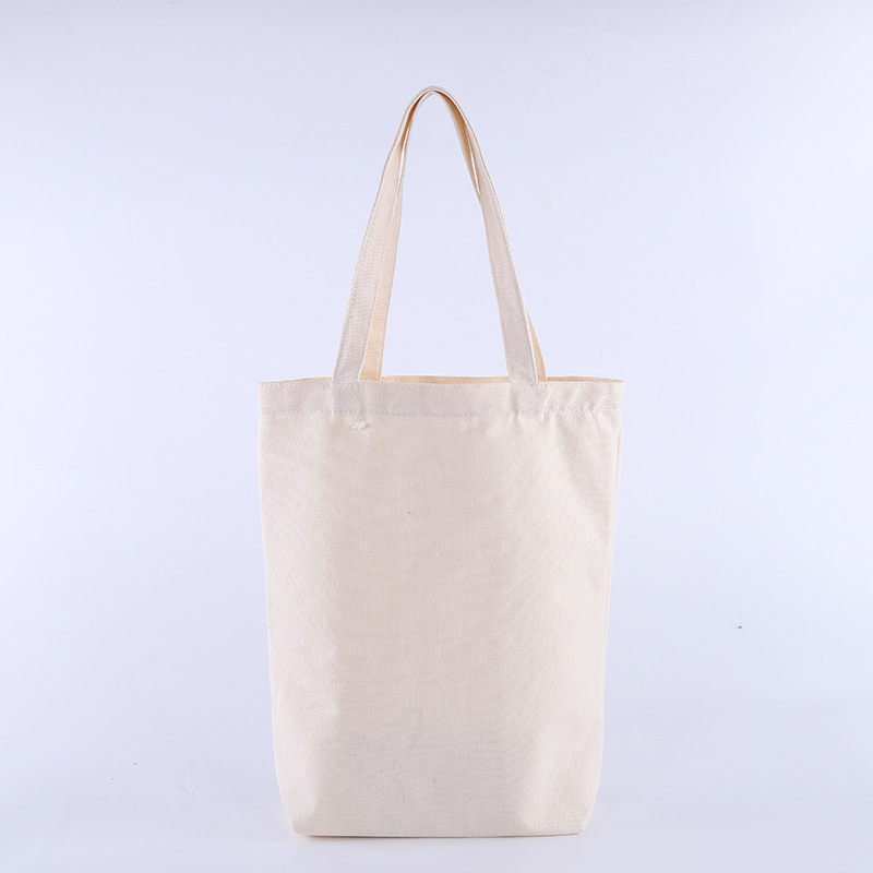 帆布袋现货空白diy绘画手提棉布袋环保购物袋子帆布包竖款纯色女