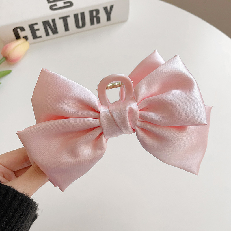 Oversized Bow Claw Clip Cute Hair Accessories Sweet Back Head Updo Hairpin Women's Large Shark Clip High-Grade Sense