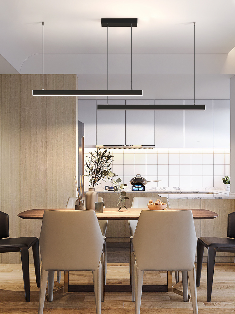 餐厅灯北欧一字长条极简餐桌灯创意饭厅吧台灯办公室简约现代吊灯