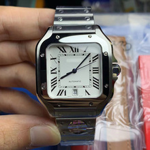 bv厂广州站西男女全自动机械表钢带方形情侣腕表跨境外贸watch表