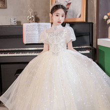 女童礼服轻奢小众高端公主裙花童婚礼女孩主持人生日儿童钢琴演奏