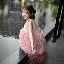 波拉bora韩国童装女童蛋糕裙洋气2024新款儿童公主裙纱裙宝宝礼服