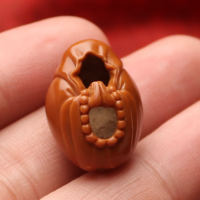 橄榄核雕刻镂空无相佛单粒手串项链吊坠可爱手机挂件文玩配饰背云