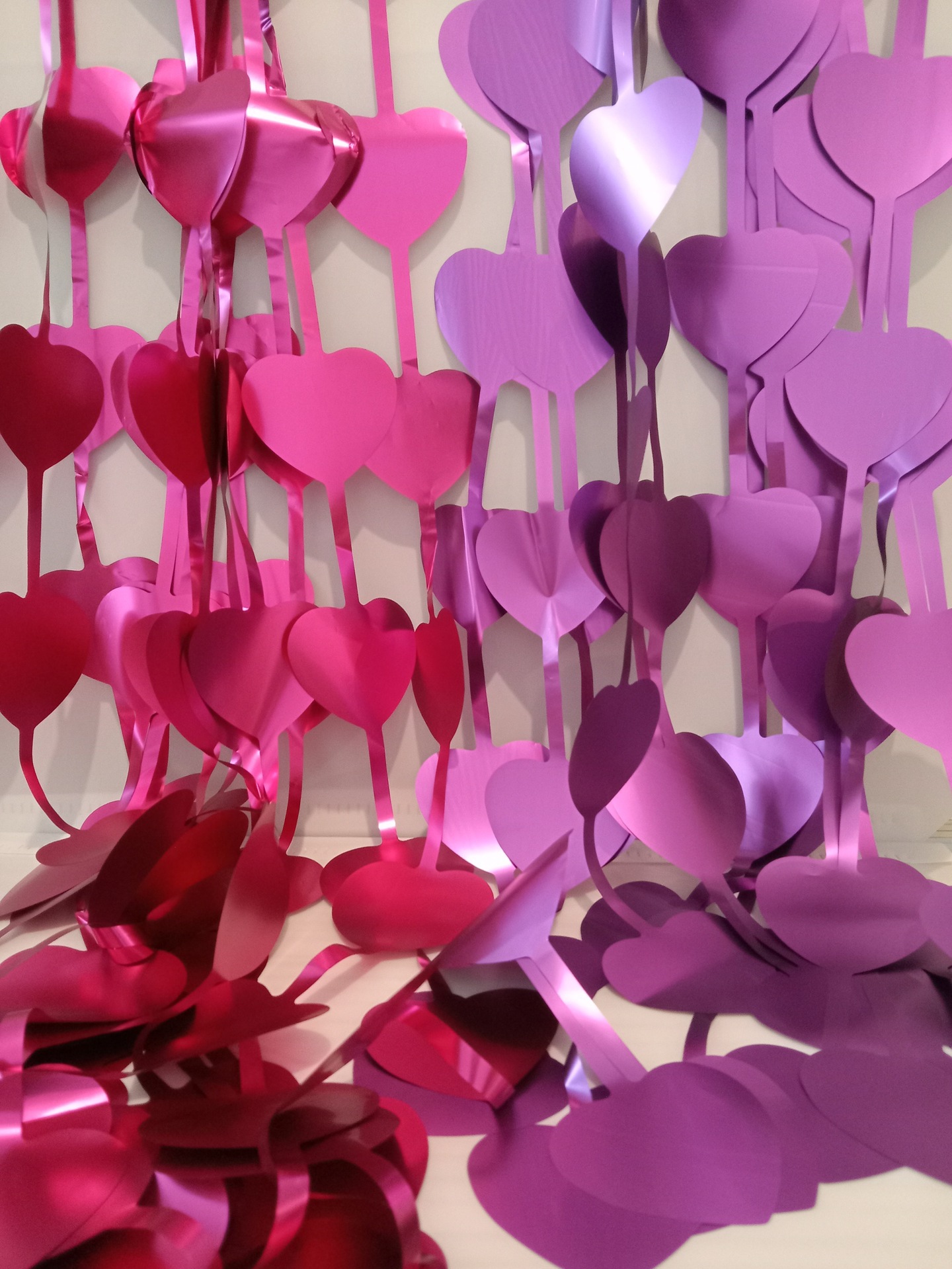 1*2 M Matte Love Star Shaped Tinsel Curtain Party Decoration Valentine's Day Atmosphere Bar Background Decoration