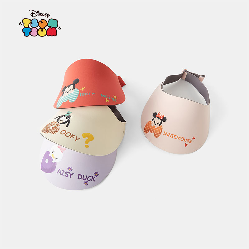 迪士尼卡通夏季凉帽大帽檐松紧带儿童遮阳帽-阿里巴巴