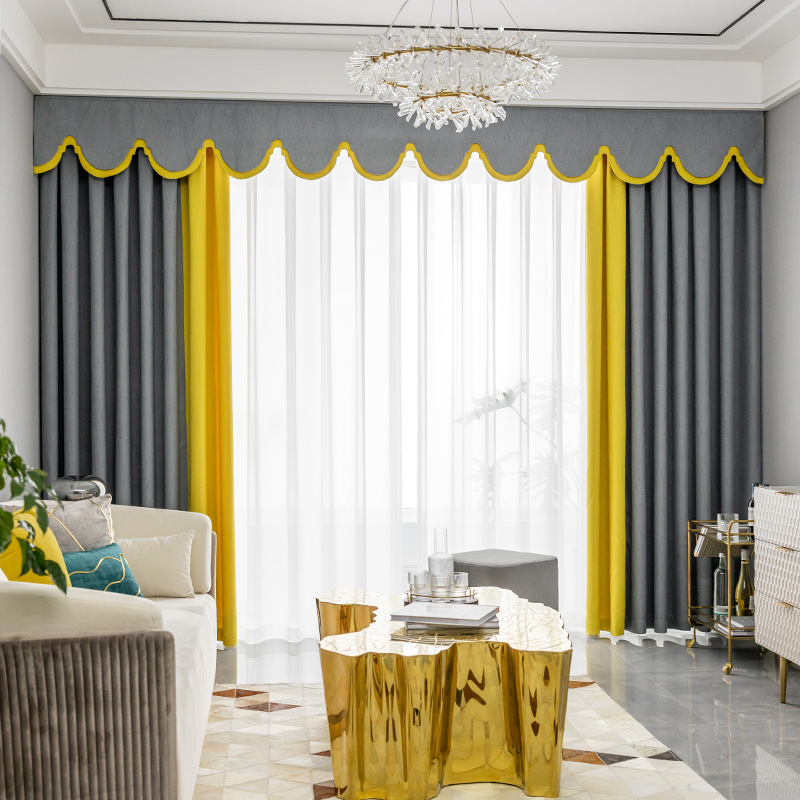 绒布窗帘效果图