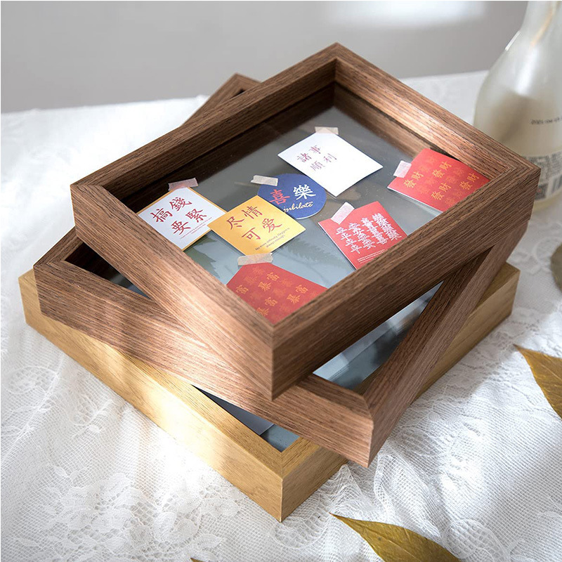 Double-Sided Glass Photo Frame Table Setting Plant Specimen Box Photo Frame European Creative Picture Frame