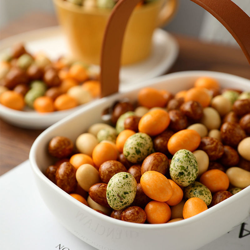 多彩鱼皮花生散装脆皮豆80后怀旧小包装零食特产休闲食品鱼皮花生