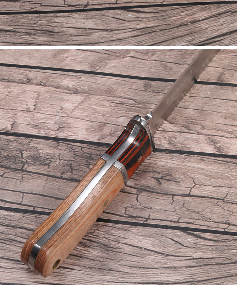 户外野营小直刀水果刀随身木柄小刀收藏小刀高硬度蒙古手把肉刀