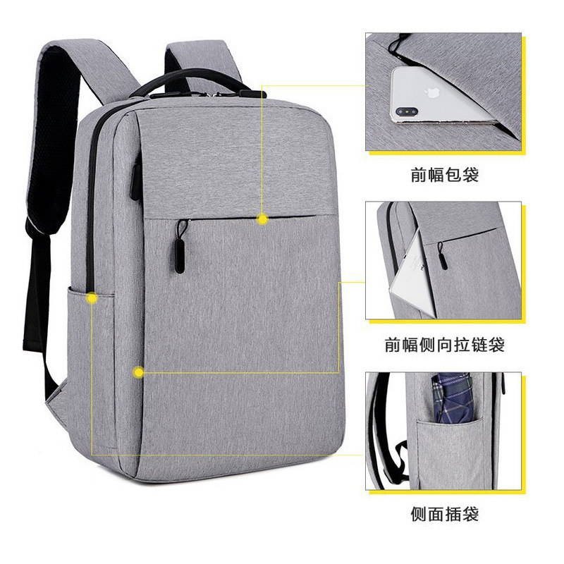 Backpack Men's Business Commute Computer Backpack USB Fashion Student Schoolbag Large Capacity Travel Backpack