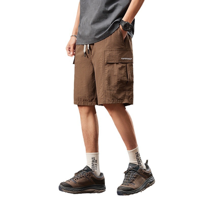 Summer Thin Five-Point Workwear Shorts Men's Loose Fashion Brand Pants Casual Beach Pants Multi-Pocket Shorts for Men