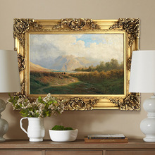 世界名画欧式古典风景油画客厅山水画餐厅沙发背景墙装饰画牧羊人