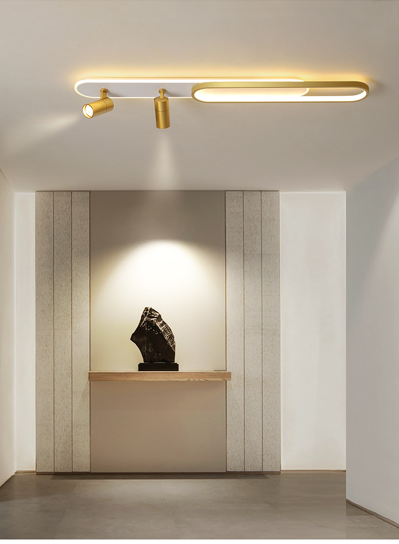 新款led吸顶灯长条形卧室灯创意衣帽间过道灯射灯天花灯明装筒灯