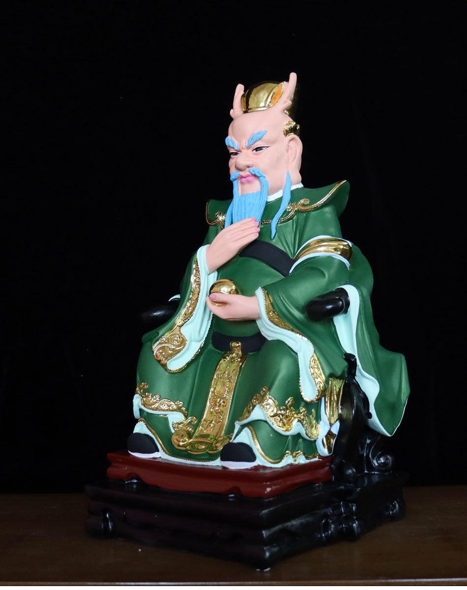 龙王爷神像四海龙王东海龙王黑龙王黄白青色树脂居家用供奉摆件