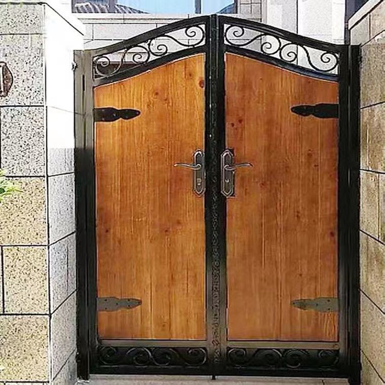 铁艺实木进户门庭院门不锈钢大门双开门单开门子母门防盗门小院门