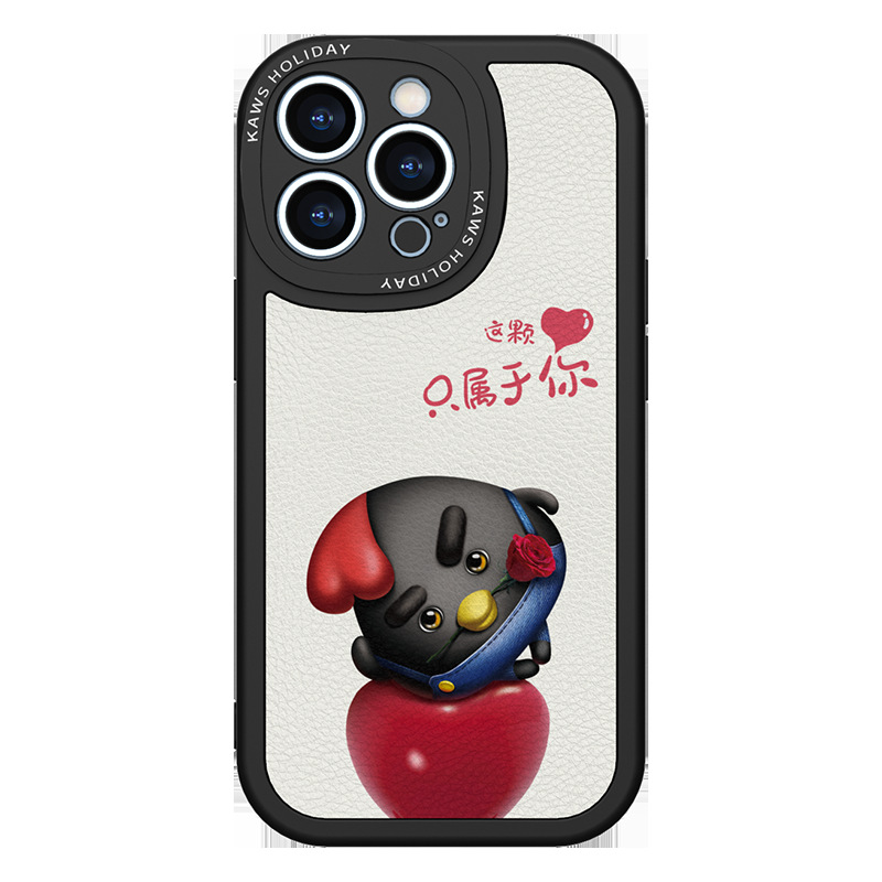 New Big Eyes Patch Phone Case for Iphone14pro All-Inclusive Painted Xs Apple Frosted Soft Case XR