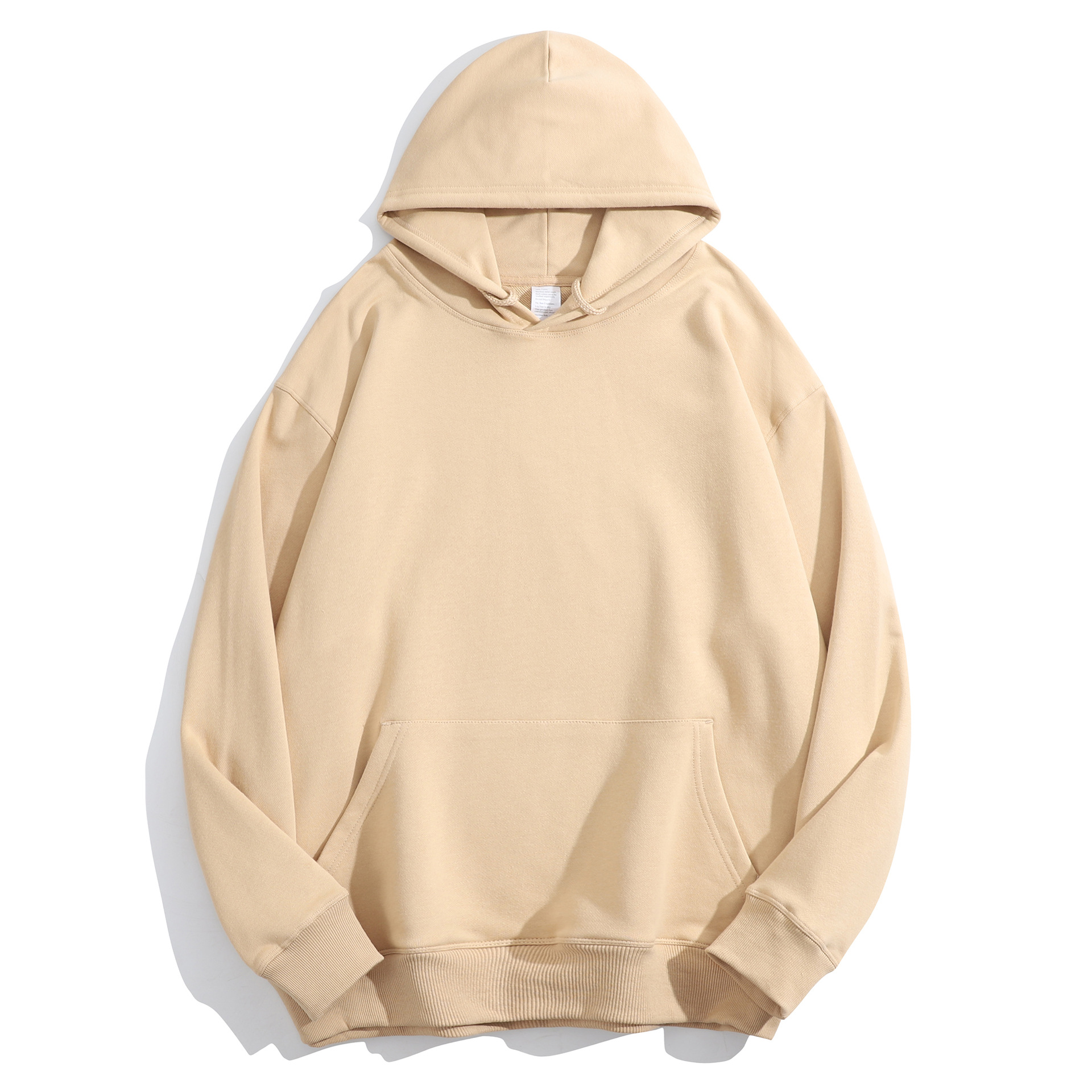 380G Heavy Weight Long Terry Thickened Parent-Child Drop Shoulder Hooded Sweater Loose Drop Shoulder Pullover Solid Color Hoodie for Men and Women