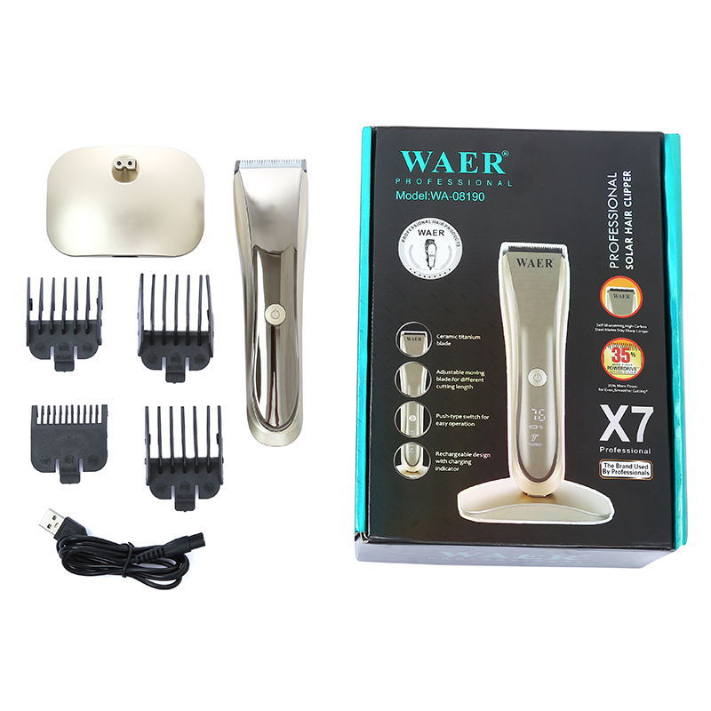 cross-border waer charging seat electric clipper digital display high-power hair clipper three-gear adjustable cutter head electric hair clipper