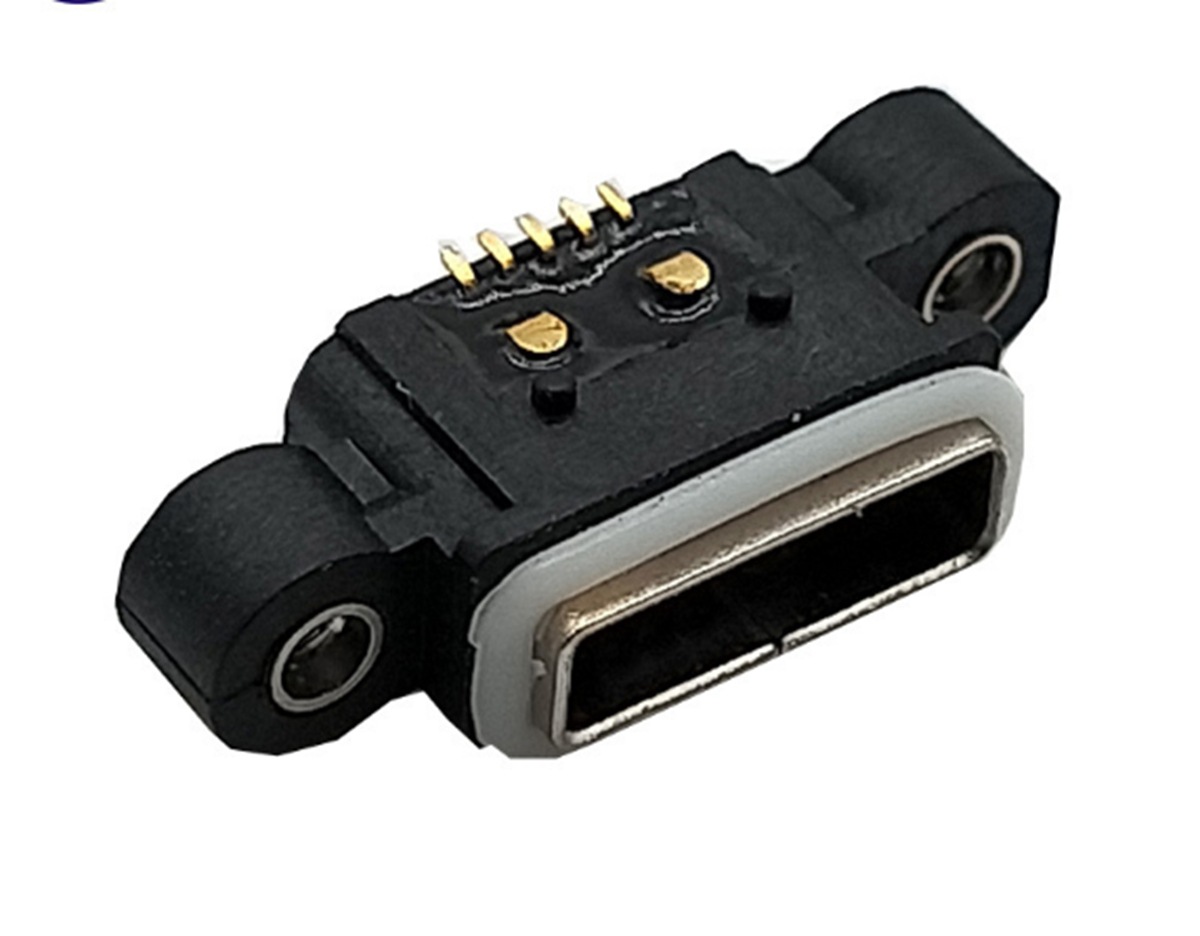 防水micro ab型母座 ipx7 防水microusb ip67防水连接器