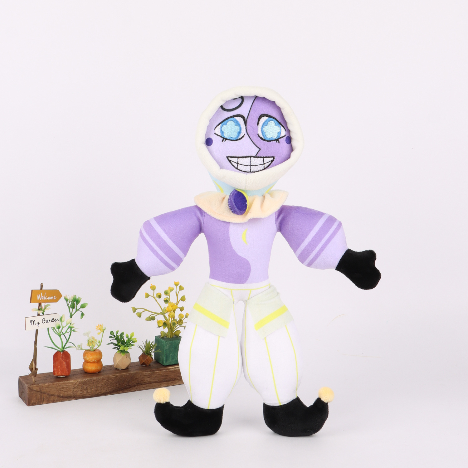 跨境现货vrchat lunar plush游戏周边公仔毛绒玩具小丑帽子装饰