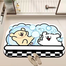 硅藻泥地垫卡通狗狗卫生间淋浴房防滑耐磨地垫家用吸水速干脚垫