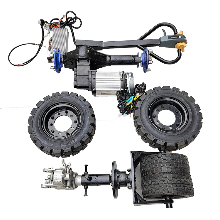 电动四轮车改装直流电磁刹电机组件和控制器配件总成双轮胎叉车把