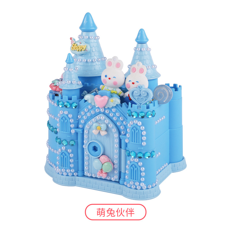 Funny Castle Small House Piggy Bank Children's Cream Glue Diy Handmade Material Package Educational Toy Girl