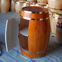 橡木桶装饰好红酒桶高档红酒柜开门酒柜创意木桶餐厅个性来图饭桶