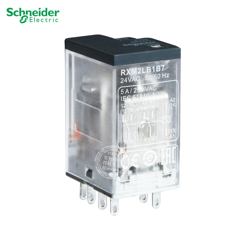 【原装正品】施耐德(上海) schneider小型继电器rxm2lb1b7 ac24v