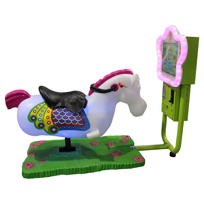 儿童摇摇马3d赛马游戏机商场亲子游乐设备 投币式游戏机投放摇摇