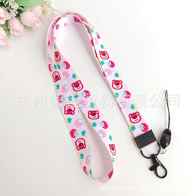 Factory Wholesale 2cm Children's Cartoon Lanyard Work Permit Strap Student Long Shoelace Card Holder Badge Rope Mobile Phone Lanyard