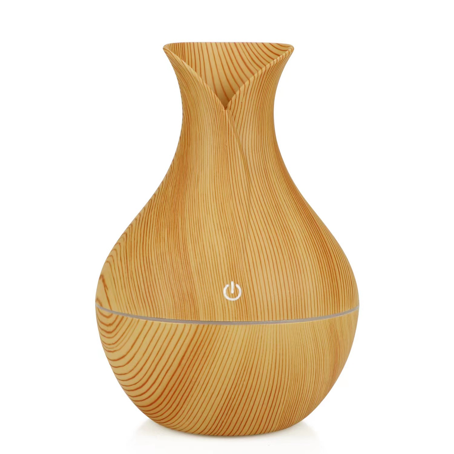 Cross-Border Hot Simple Fashion Exquisite Compact Portable Usb Mini Vase Mushroom Wood Grain Aromatherapy Humidifier