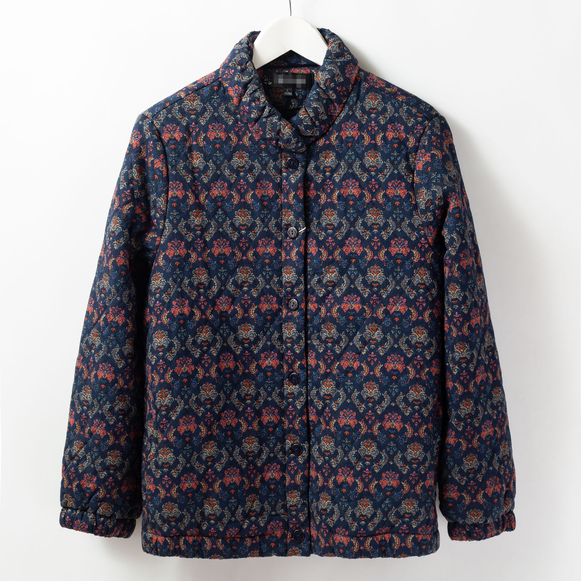 2021秋冬新款中老年女装立领薄棉袄纯棉碎花棉衣老人开衫奶奶夹袄