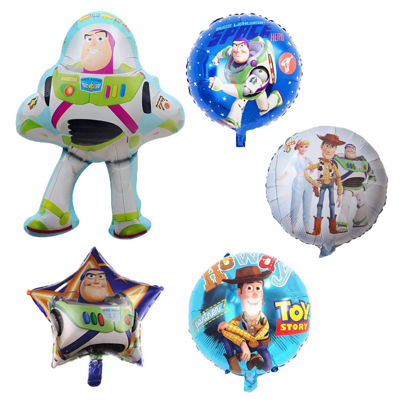 Toy Story Children Cartoon Hoody Sheriff Birthday Party Decoration Basguang Year Aluminum Film Balloon Arrangement Articles