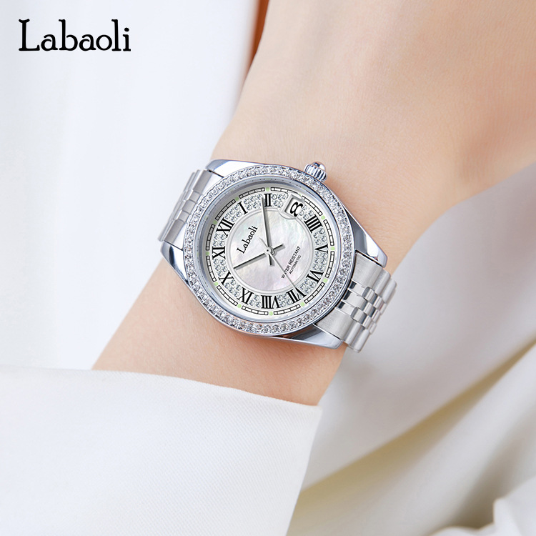 简约款时尚满机械机械表机械表机械手表批发爆跨境品牌女水机表女