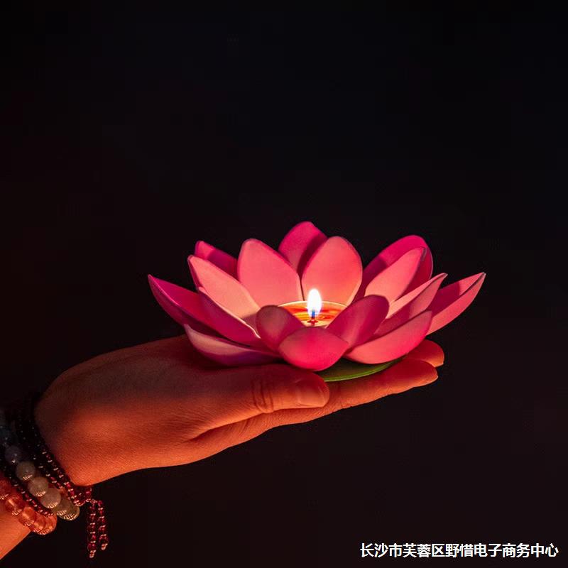 蜡烛河灯祈福许愿荷花灯中秋新年莲花灯求婚表白装饰布置舞台道具