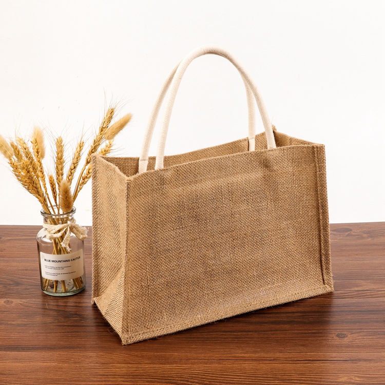 厂家批发良品麻布袋复古棉麻亚麻黄麻袋包供应空白可印logo手提袋