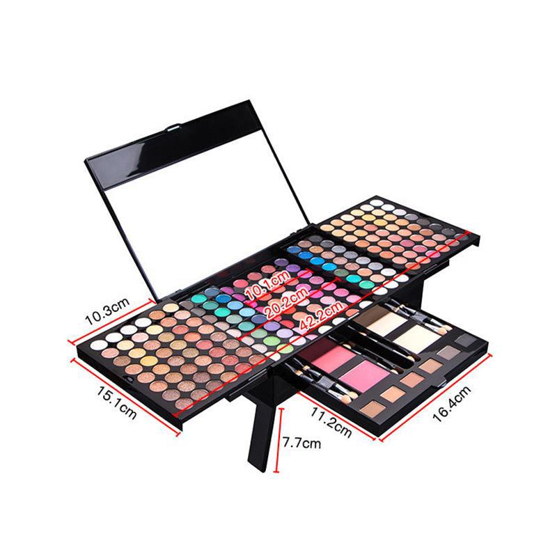 194 Color Eye Shadow Plate Earth Color Shimmer Matte Eye Shadow Repair Blush Eyebrow Powder Makeup Tools Set Box in Stock