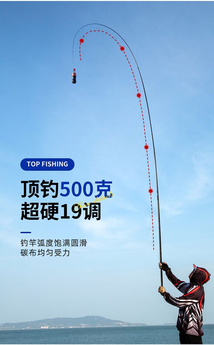 正品名伦鲤道攻鱼竿超轻超硬19调台钓竿轻量大物杆鲢庸杆鲫鲤鱼竿