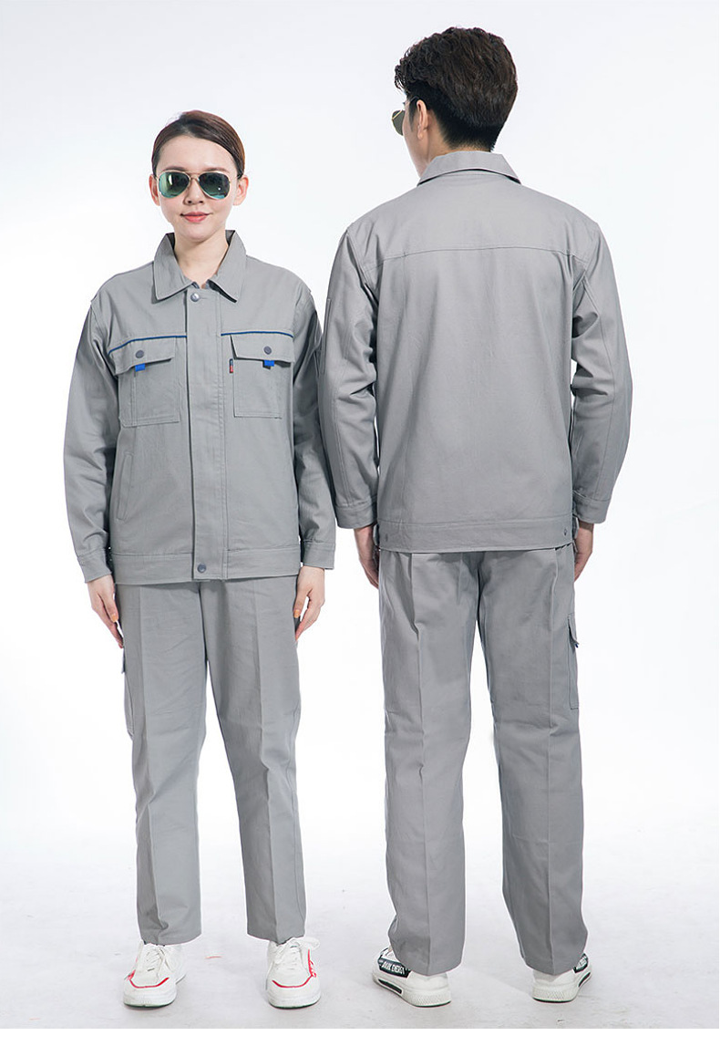 纯棉长袖定工作制服套装物流煤矿工服车间厂服耐磨全棉电力工程服