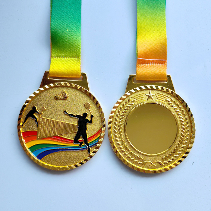 厂家批发金银铜比赛奖牌 精美羽毛球奖牌 赛场纪念奖章印字-阿里巴巴