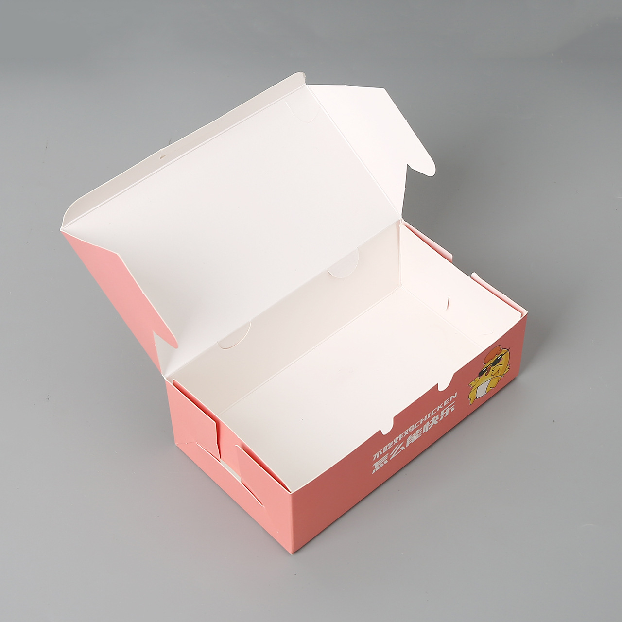 粉色炸鸡打包袋包装盒手提袋韩式美味炸鸡纸盒鸡块盒汉堡盒一次性