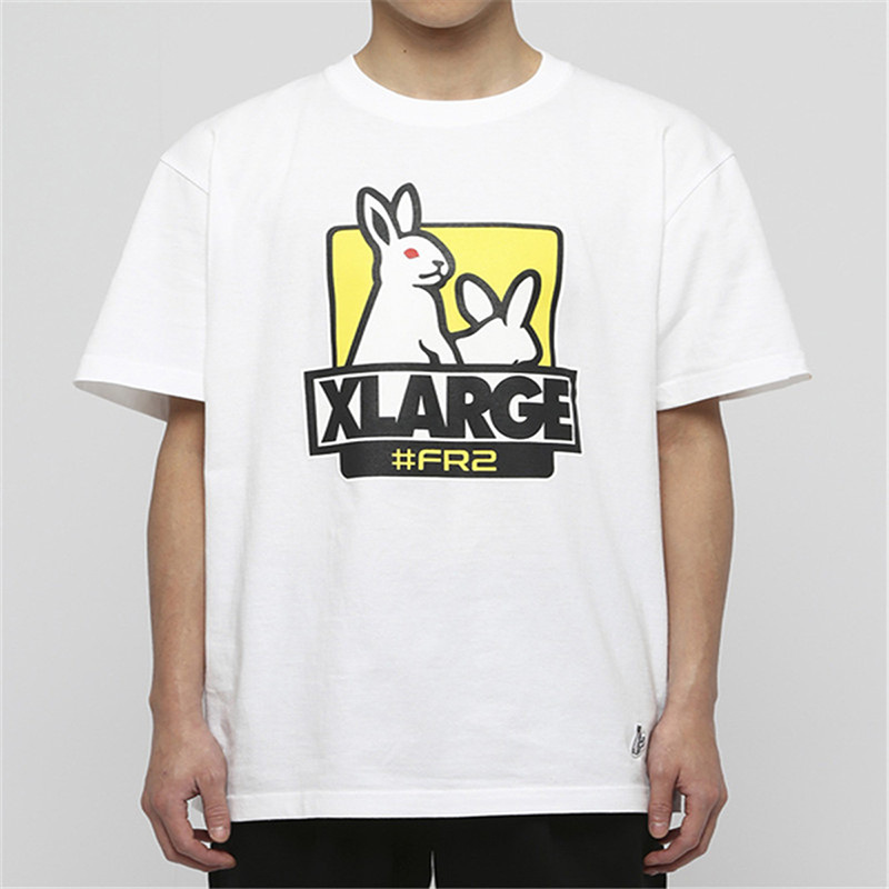 0成交38件男装潮牌fr2刺绣兔子艺伎禁止吸烟男女款短袖t恤纯棉圆领tee
