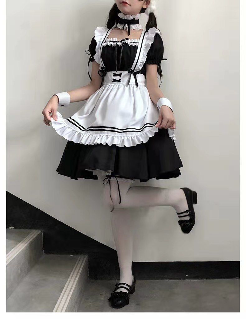 日系女仆装cos大佬洛丽塔套装可爱学生连衣裙二次元服装大码夜场