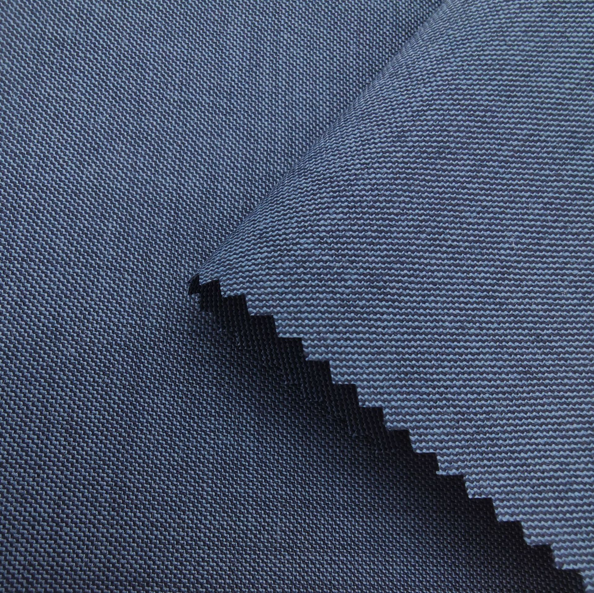 234025-1 春夏精纺全羊毛花呢现代蓝色西装板司呢出口欧美布料