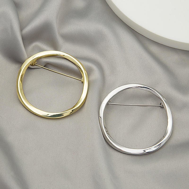 日韩精致几何圆环胸针圆形别针毛衣防走光开衫扣西装衣服装饰