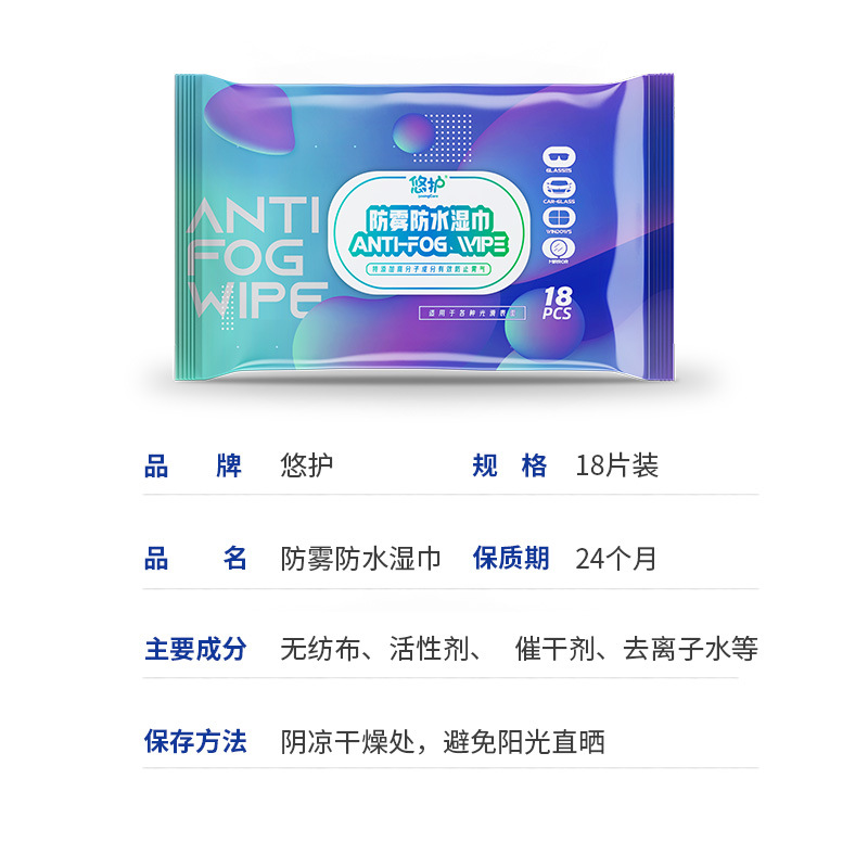 Car Fogproof Glass Wet Wipes Car Rain Fog Car Window Windshield Rearview Mirror Rain-Proof Anti-Fog Helmet Special