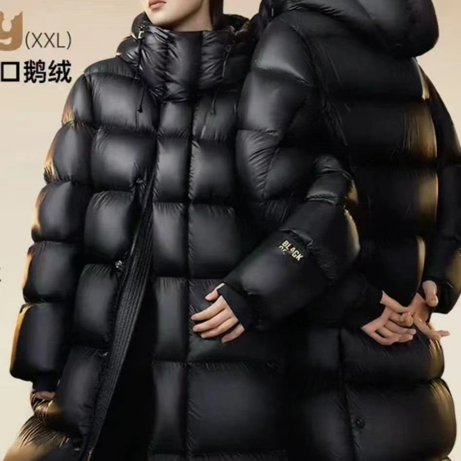 350g重磅黑金90鹅绒服正品原厂中长款白鹅绒羽绒服高 梵工厂定 制