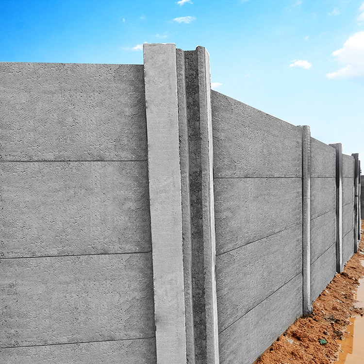 装配式围墙定制 湖南猪场装配式围墙 施工预制水泥围挡板可包安装