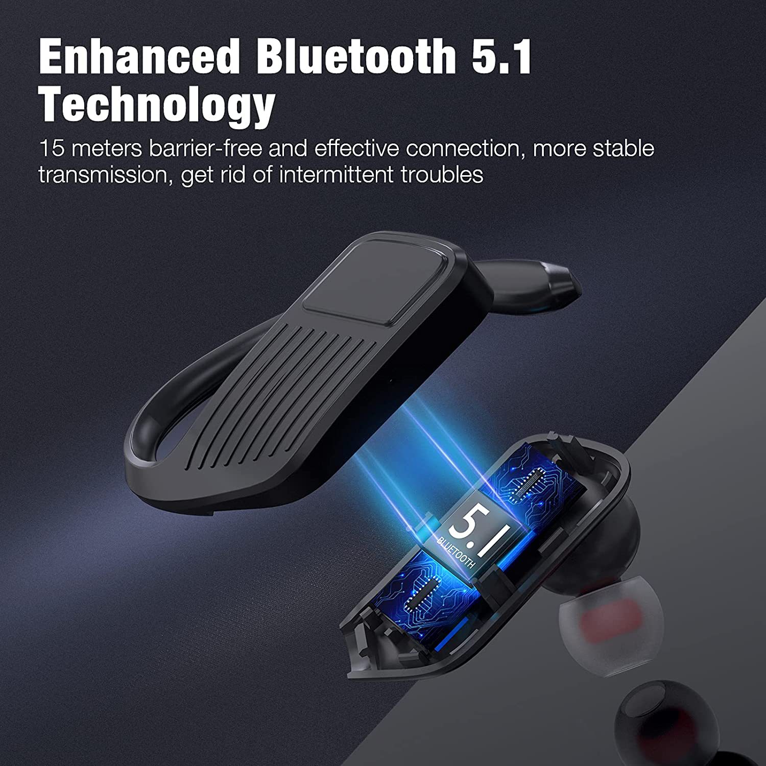 Cross-Border Hot T11 Sports Bluetooth Headset 5.0 Digital Display Power Stereo Level 5 Waterproof Ear-Mounted Real Wireless